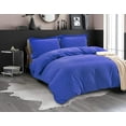 thumbnail image 1 of Mocassi 3-Piece Duvet Cover Set, 1800 Thread Count, Button Closure, Solid Color - Cooling, Breathable Material- Wrinkle, Fade, Stain Resistant, Full/Queen, Royal Blue, 1 of 5