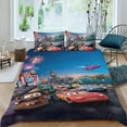 thumbnail image 2 of Disney Car McQueen Conjunto de sábanas temático, trío de piezas, cómodo y amigable con la piel, diseño único, regalo de decoración para el hogar para familiares, amigos y fans,135cm *200cm, 2 of 6