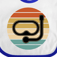 thumbnail image 4 of Inktastic Scuba Diver Retro Sunset Diving Boys or Girls Baby Bib, 4 of 4
