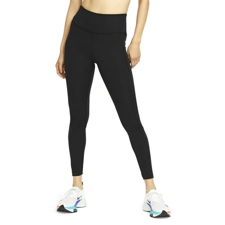 Women's Nike Black Mid-Rise Running Leggings - XS