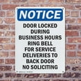 thumbnail image 4 of (2 Pack) Door Locked During Business Hours OSHA Notice Sign 12 Inch X 18 Inch Plastic Sign, Weather Resistant, UV Protected for Workplace, Business, and Construction Site, Made in the, 4 of 8