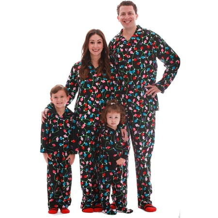 

#followme Family Pajamas Flannel Kids Pajama Set (Christmas Lights 6-9 Months)