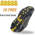thumbnail image 3 of OuterStar Ice & Snow Grips Over Shoe/Boot Traction Cleat Rubber Spikes Anti Slip 10-Stud Crampons Slip-on Stretch Footwear S/M/L/X-L(Extra 10 Studs), 3 of 5