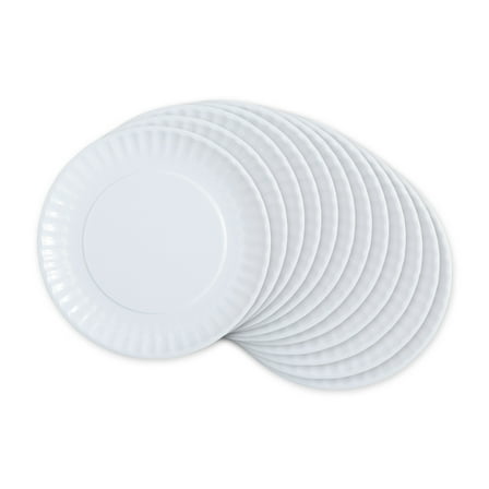 White Melamine Picnic Plate (Set of 12)