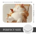thumbnail image 2 of Pofeuu Relaxing Cat With Tea Print Flannel Doormats Rug16"x24"Rug Washable Doormats Indoor Outdoor Rugs for Layered Front Door Mats, Porch, Kitchen, Entryway, 2 of 7