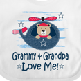thumbnail image 4 of Inktastic Grammy and Grandpa Love Me Grandson Boys Baby Bib, 4 of 4