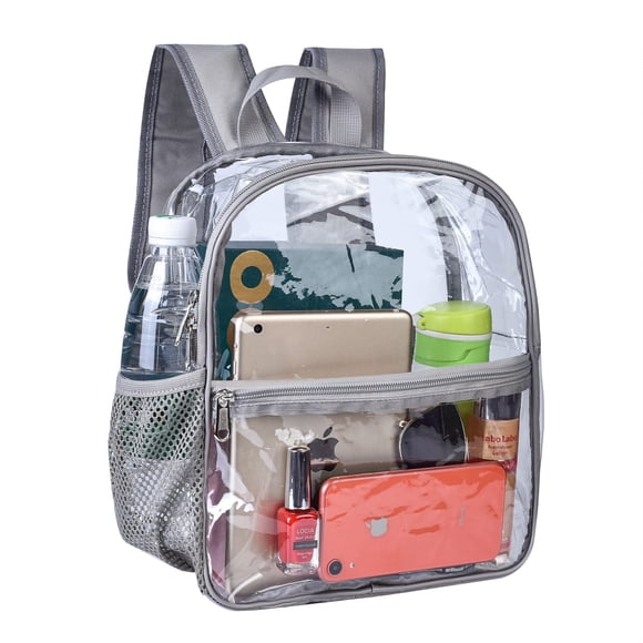 Mochila Transparente USPECLARE Aprobada para Estadios 30 x 15 x 30 cm Gris