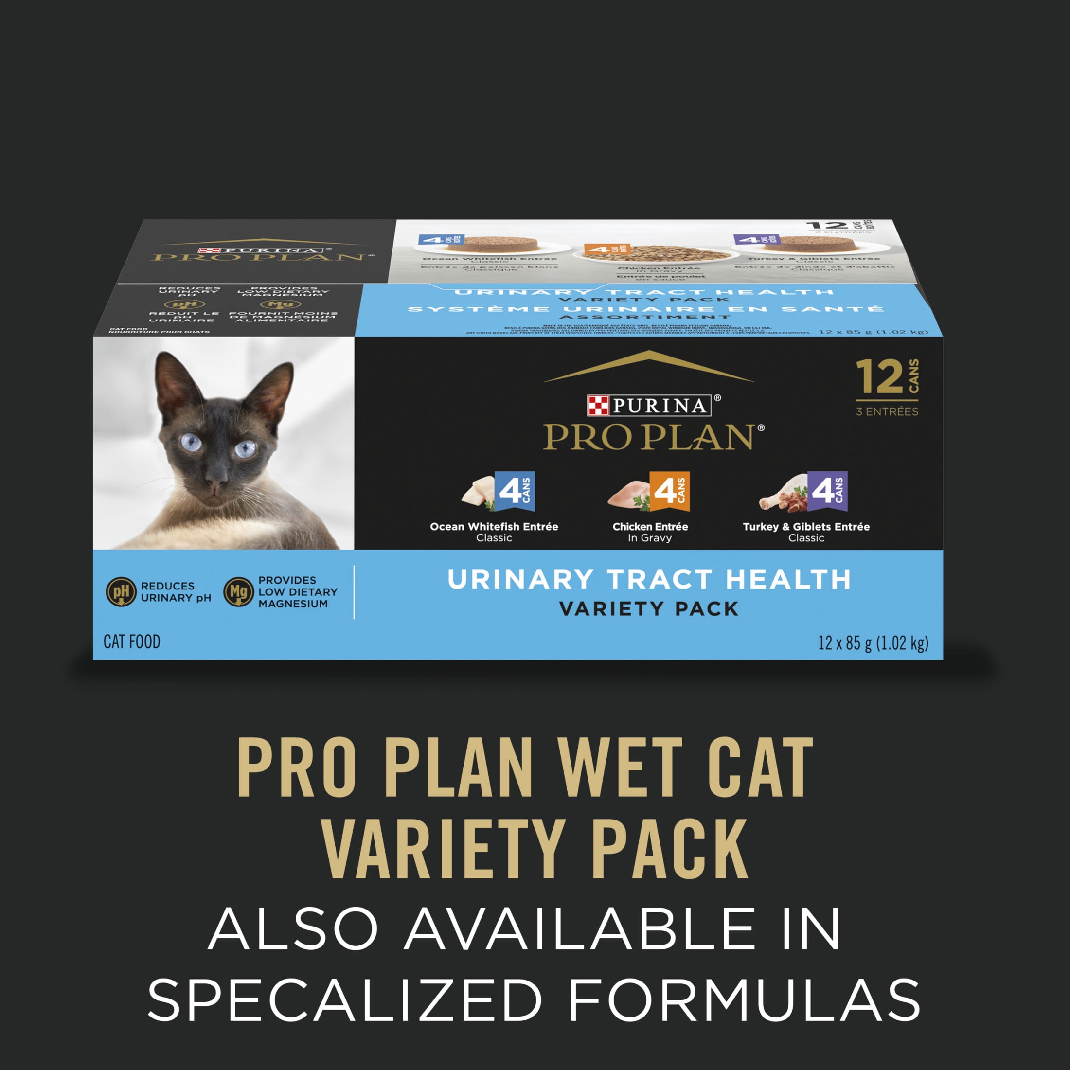 Purina Pro Plan Complete Essentials Saveurs de poulet et de dinde Emballage assorti, Nourriture Humide pour Chats, 85 g x 24