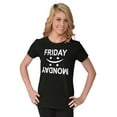 thumbnail image 4 of Friday Monday Happy Sad Weekend Vibes Womens Fitted Plus Size Graphic Tee Brisco Brands 3X, 4 of 5