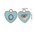 thumbnail image 4 of 26 dijes de letras del alfabeto de doble cara para hacer joyas, pulseras, collares, pendientes, colgantes de esmalte con inicial, letras mayúsculas de la A a la Z, color azul, 4 of 8
