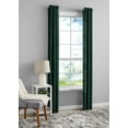 thumbnail image 5 of Mainstays Textured Faux Silk Light Filtering Grommet Curtain Panel, Set of 2, Teal, 37” W x 95” L, 5 of 5