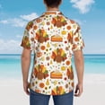 thumbnail image 4 of Fotbe Thanksgiving With Turkey Camisa Hawaiana para Hombre Unisex – Camisa Casual de Verano con Botones de Manga Corta de Algodón y Lino,3X-Large, 4 of 7