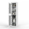 thumbnail image 2 of Palace Imports 100% Solid Wood 16.5" Kitchen Pantry Storage Cabinet with Glass Doors and Adjustable Shelves, White, 2 of 5