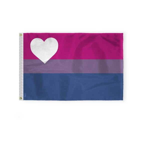 AGAS Biromantic Asexual Bi Romantic Ace Pride Flag 2x3 Ft - Printed 200D Nylon - Brass Grommets - Fade Proof Sharp Colors - Biromanticism Community Flag