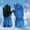 Blue, variant on NAISIBABY Boys Girls Winter Gloves, Keep Warm Waterproof Solid Color Kids Snow Ski Outdoor Sports Gloves Red Free Size