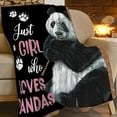 thumbnail image 2 of Just A Girl Who Loves Pandas Blanket Soft Warm Cozy Cute Panda Throw Blankets for Boys Girls Fuzzy Plush Blanket Fleece Lightweight Flannel Kid Adults Gift for Bed Couch Sofa 80"x60", 2 of 6