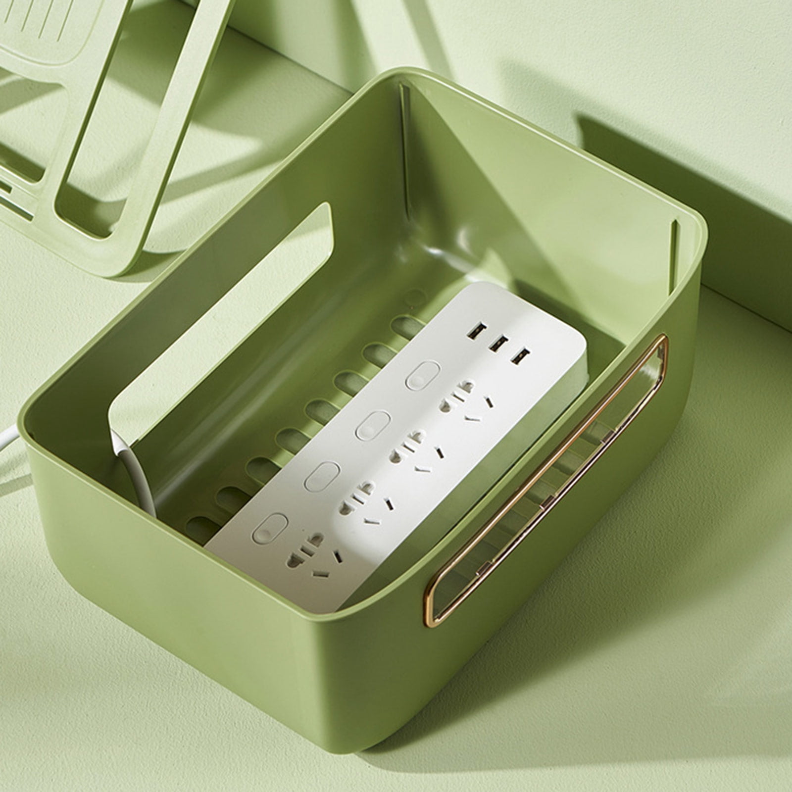 AOOOWER 1/2/3 Layers WiFi Router Cover Shelf Power Strip Cable Management Storage Box Hollow Out Plastic Socket Wire Hider Rack