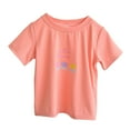 thumbnail image 4 of Gubotare Cute T Shirts for Girls Baby Girls' and Toddler Short Sleeve Everyday T Shirts (Orange,Size 4-5 Years), 4 of 5