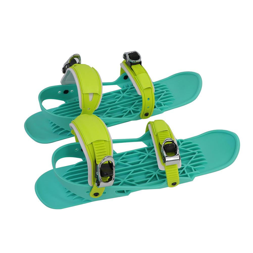 Mini Ski Shoes,Portable Ski Skates,Skis for Winter Shoes,Adjustable Outdoor Skiing Sports Equipment,Short Snowskates Snowblades Skiboards for Kids Men and Women
