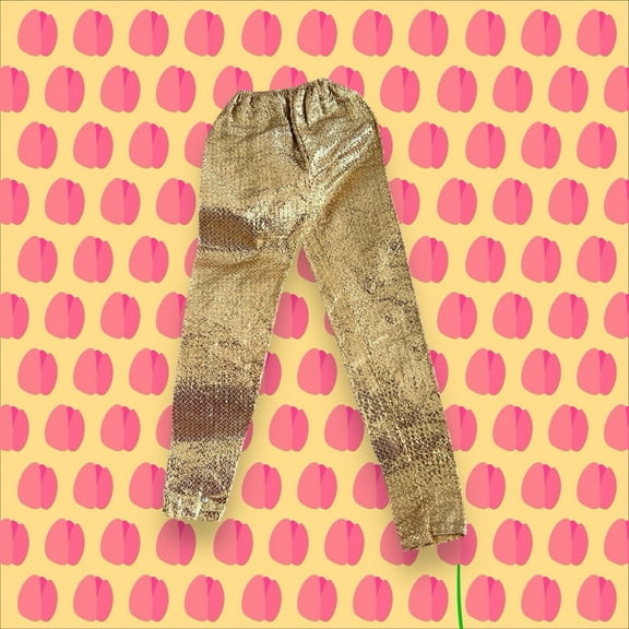 Lol Surprise doll OMG Bartz Pants Golden Dream #1874 Gold Metallic 1980 Doll Clothes Tights