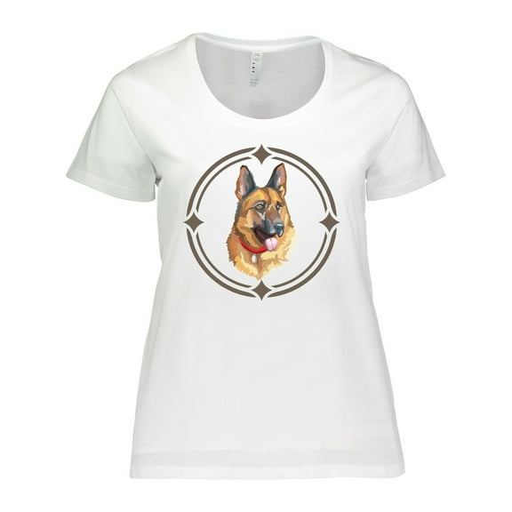 Inktastic German Shepherd Dog Art Gift Women's Plus Size T-Shirt