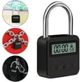 thumbnail image 4 of Metal Timer Lock, Multifunction LCD Electronic Timer Lock, USB Rechargeable Timer Padlock Black, 4 of 5