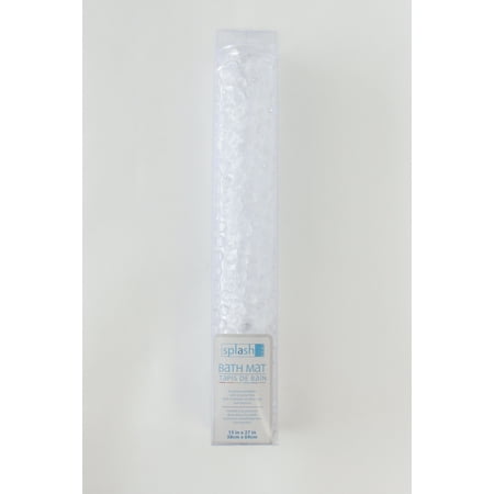 Splash Home Bubbles Bathtub Mats Non-Slip Mildew Resistant Machine-Washable with 58 Strong Suction Cups, 15" x 27" Inch