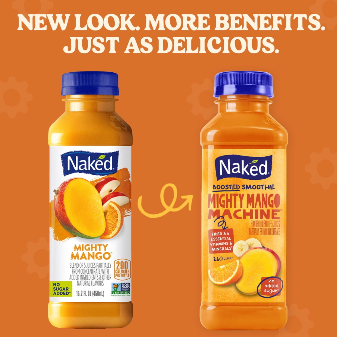 Naked Boosted Smoothie Mighty Mango Machine, 15.2 fl oz Bottle