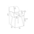 thumbnail image 5 of Velvet Desk Chair No Wheels, 5 of 10