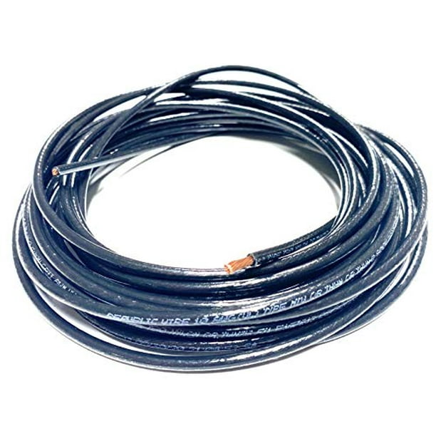 AC/DC Wire And Supply THHN THWN-2 600V 10 AWG Gauge Black Nylon ...