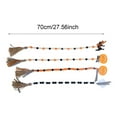 thumbnail image 2 of Halloween Wooden Beads Garland: Farmhouse Wood Bead Garland Hanging Bead Wood Bead Garland with Tassel Maple Leaves Pumpkin Bead for Halloween Party Thanksgiving Fall Harvest Decor, 2 of 4