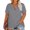 Grey, variant on Laipiong Women Plus Size Tops 2026 Trendy Button Up V-Neck Short Sleeved Pullover Tee Shirts Dressy Casual Classic Fit Workout Clothes