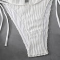 thumbnail image 5 of Miluxas Girls Swimsuit Solid Color Adjustable Spaghetti Straps Drawstring Two Piece Bikini Set Girls Bathing Suit White, 5 of 7