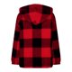 thumbnail image 4 of HongQid Womens Winter Coats Warm Plush Hooded Jackets Zip Up Button Cardigan Trendy Plaid Fleece Fuzzy Outerwear, 4 of 6
