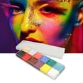thumbnail image 4 of Face Paint Palette, 12 Colors Hypoallergenic Face Body Paint Palette Set Professional Washable  for Festivals, 4 of 7