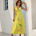 thumbnail image 6 of Lemons on Yellow Sleeveless Dress summer dresses Woman clothes, 6 of 6