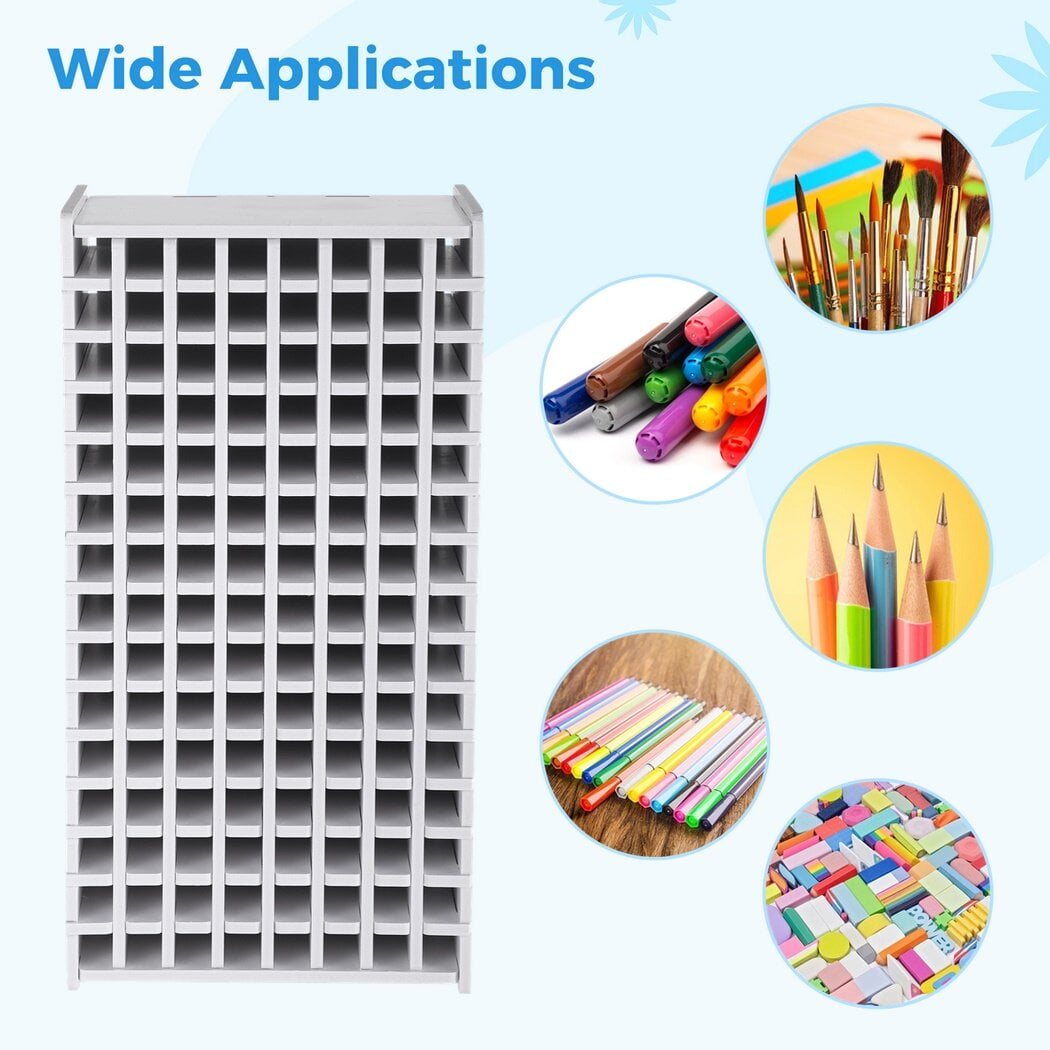 Marker Storage Rack with 120 Slots, Stacked Marker Holder, Multifunctional Pen Stand for Markers, Art Brushes