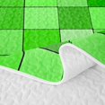 thumbnail image 5 of Meiyoeat Bright Green Pixelated Miners Bed Spread Queen,Simple Square Tile Print Queen Coverlet Set, 5 of 7