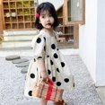 thumbnail image 3 of Xinhuaya Children Big Dot Korean Dress Summer Girl Puff Sleeve Princess Skirt, 3 of 7