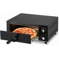thumbnail image 1 of Horno de Pizza Eléctrico de 1100W, Horno Comercial de Acero Inoxidable, Cocina de Pizza de Sobremesa con Bandeja para Migajas y Temporizador, 1 of 7
