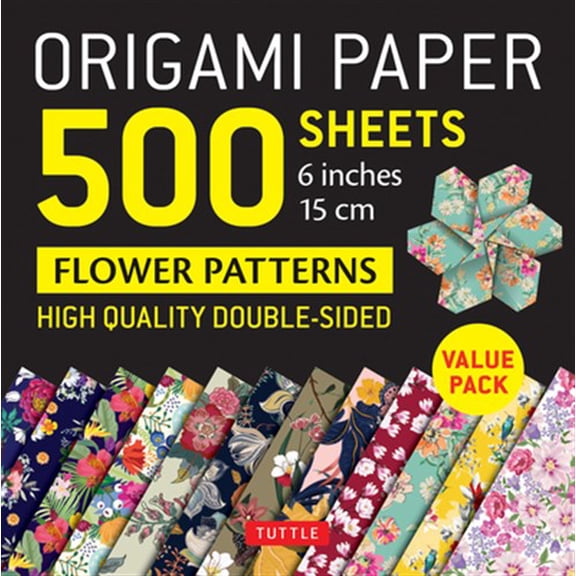 Pre-Owned Origami Paper 500 Sheets Flower Patterns 6 (15 CM): Tuttle Origami Paper: Double-Sided Origami Sheets Printed with 12 Different Patterns (Instructions for 6 Projects Included) (Other)