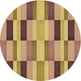 thumbnail image 1 of Ahgly Company Machine Washable Indoor Round Transitional Orange Area Rugs, 4' Round, 1 of 7