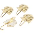 thumbnail image 4 of 4 piezas de perchero vintage rosa para colgar en la pared, perchero para ropa, toalla de baño, dorado, 4 of 5