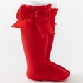 thumbnail image 2 of Yoyauz Knee High Enough Socks For Girls Bow Stockings For Babies And Toddlers Cotton Ruffles Uniform Leggings, 2 of 7