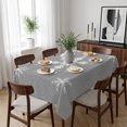 thumbnail image 6 of Grey Christmas Table Cloth Waterproof Tablecloths, Xmas Snowflake Winter Tablecloth Dining Table Cover for Kitchen Party Tabletop Outdoor, Rectangle Tablecloth 52x70 Inch, 6 of 9
