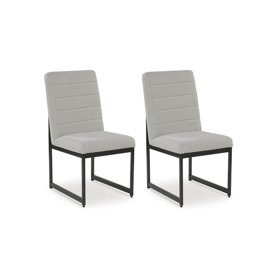 Signature Design by Ashley Tomtyn Modern Upholstered Dining Chairs, Set of 2, Beige