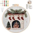thumbnail image 1 of Kit de bordado con diseño de belén YOUDRN, 20 cm, para Navidad, 1 of 7