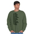 thumbnail image 3 of Beard Measure Manly Bearded Hipster Men's Big & Tall Crewneck Sweatshirt Brisco Brands 3X, 3 of 4