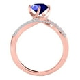 thumbnail image 3 of Mauli Jewels Engagement Rings for Women 1.15 Carat Halo Tanzanite And Diamond Bridal Set 4-prong 14k Rose Gold, 3 of 6