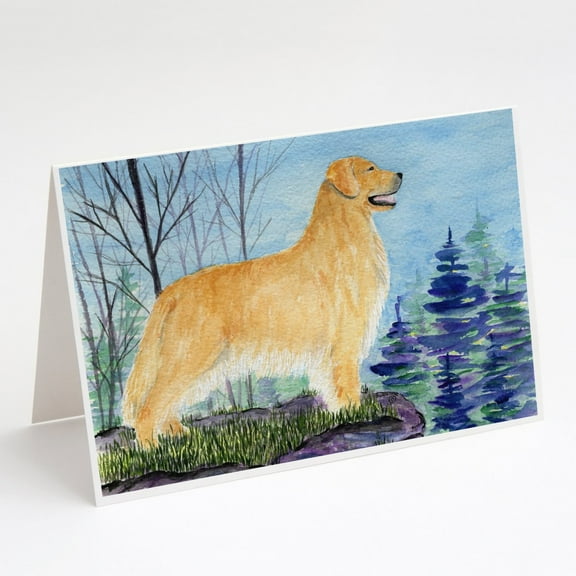 Golden Retriever Greeting Cards and Envelopes Pack of 8